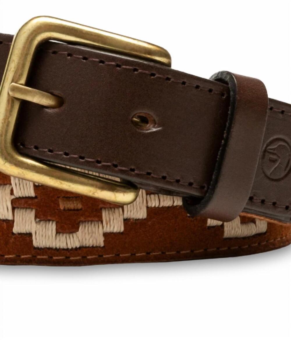 NEW DUCK HEAD men's suede polo belt in tan